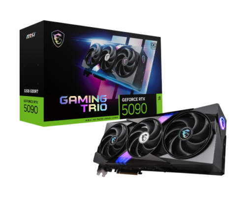MSI GeForce RTX 5090 32G Gaming Trio OC — 32GB GDDR7 (28Gbps/512-bit), PCIe 5X 16, Boost: 2482MHz, HDMI 2.1b, DisplayPort 2.1b