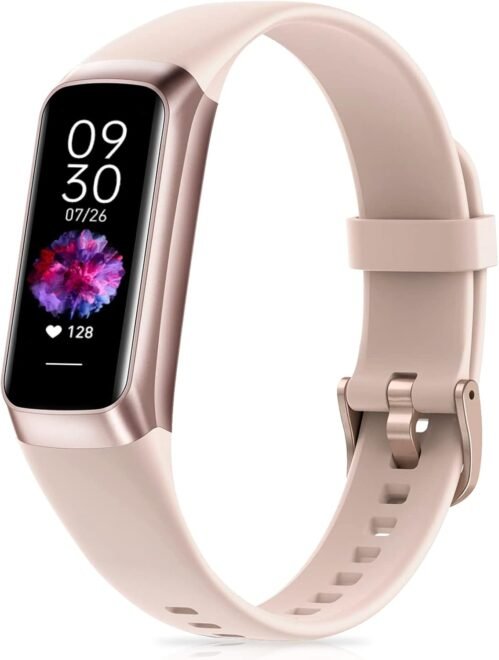 Fitness Tracker with Step Counter/Calories/Stopwatch, Activity Tracker, Health Tracker with Heart Rate Monitor, Sleep Tracker,1.10”AMOLED Touch Color Screen, Pedometer Watch for Women Men