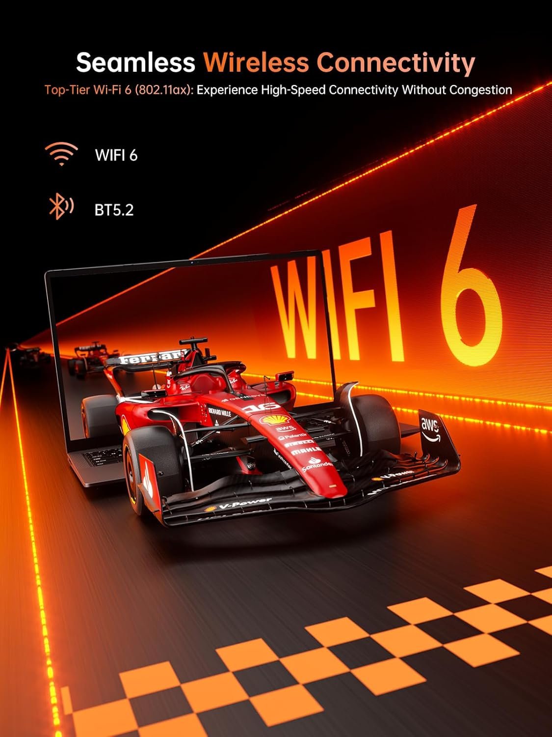 2025 Gaming Laptop, Laptop with AMD Ryzen 7 5700U (8C/16T, Up to 4.3GHz), 16GB RAM 512GB NVMe SSD Laptop Computer, Radeon RX Vega 8 Graphics, 16.1-inch FHD Display, WiFi 6, 53Wh Battery, Backlit KB - Image 5