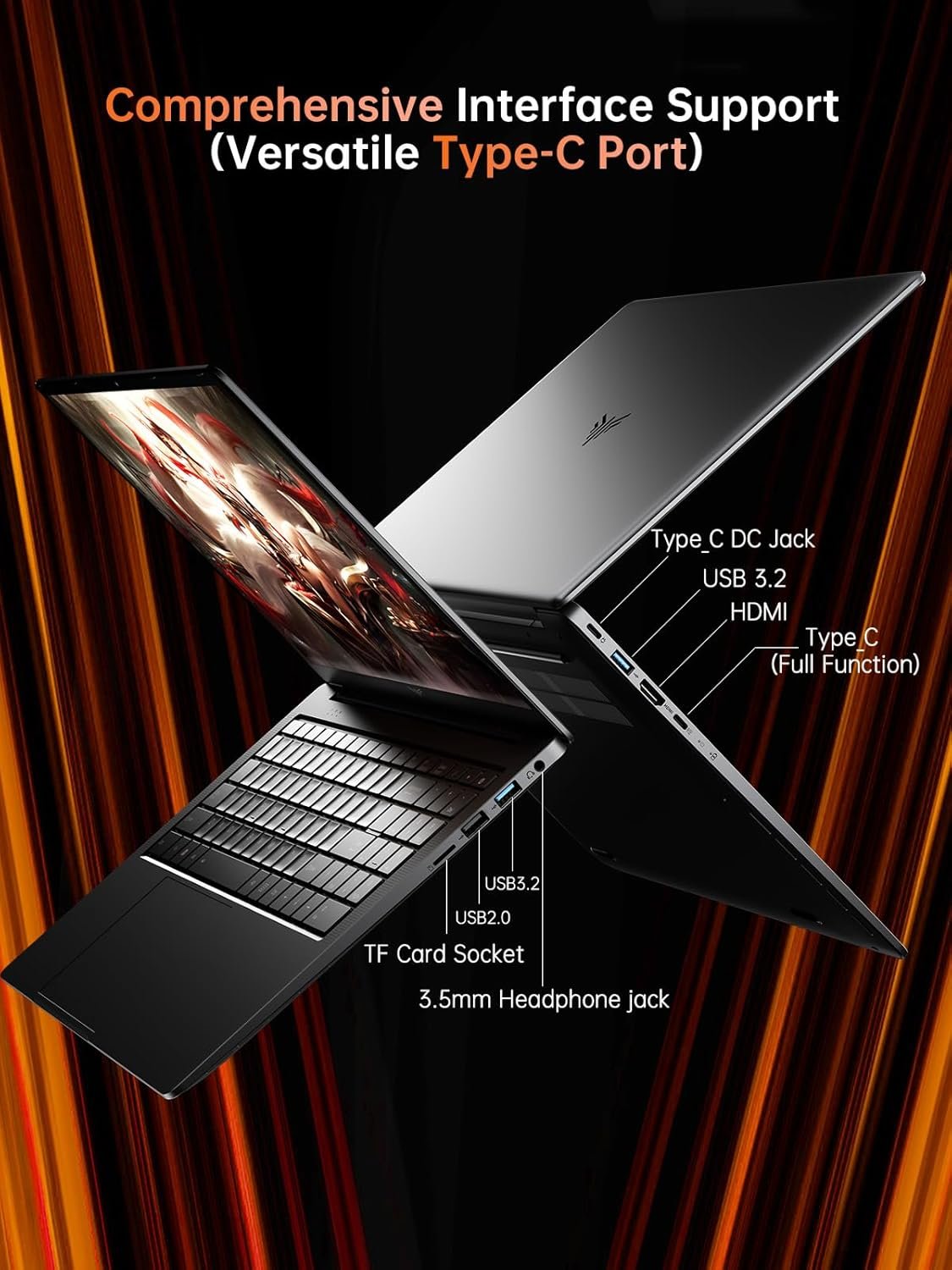 2025 Gaming Laptop, Laptop with AMD Ryzen 7 5700U (8C/16T, Up to 4.3GHz), 16GB RAM 512GB NVMe SSD Laptop Computer, Radeon RX Vega 8 Graphics, 16.1-inch FHD Display, WiFi 6, 53Wh Battery, Backlit KB - Image 3