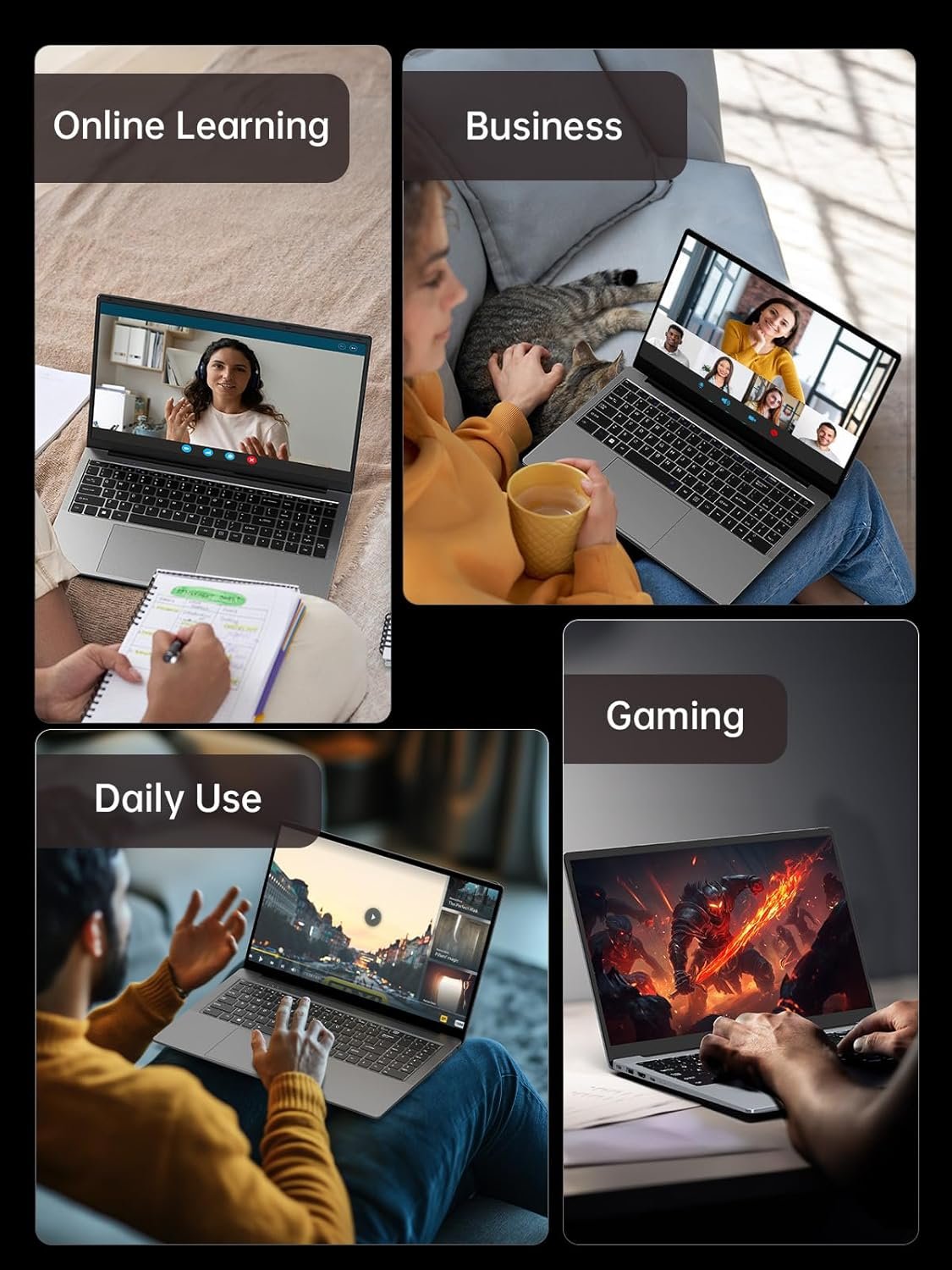 2025 Gaming Laptop, Laptop with AMD Ryzen 7 5700U (8C/16T, Up to 4.3GHz), 16GB RAM 512GB NVMe SSD Laptop Computer, Radeon RX Vega 8 Graphics, 16.1-inch FHD Display, WiFi 6, 53Wh Battery, Backlit KB - Image 9