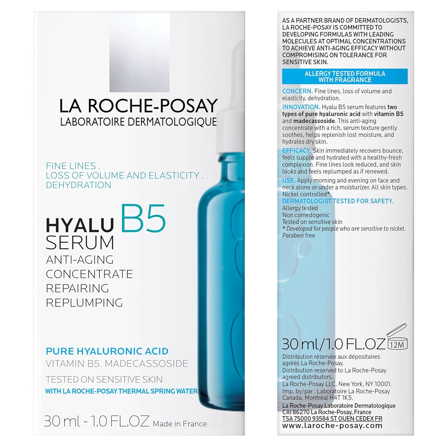 La Roche-Posay Hyalu B5 Pure Hyaluronic Acid Serum for Face, Vitamin B5 + Hyaluronic Acid + Madecassoside, Hydrating Serum Visibly Plumps Skin, Sensitive Skin Safe, Anti Aging, Oil-Free - Image 10